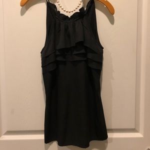 EUC. BR black camisole ruffles sleeveless blouse